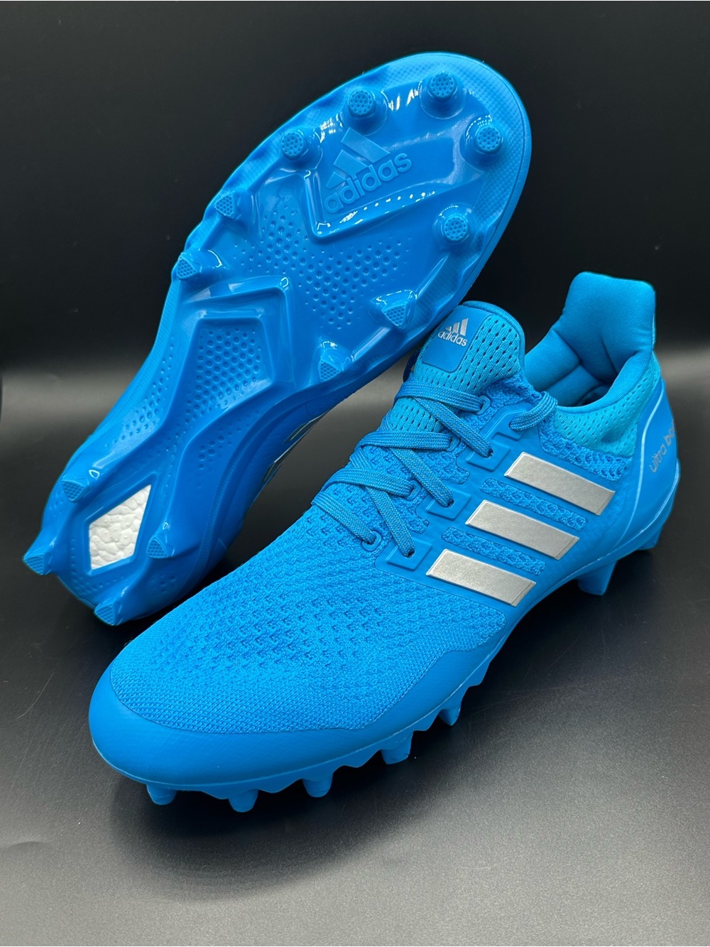 adidas Ultraboost Ultra Boost Football Cleats Mens Blue Sneakers Size 13